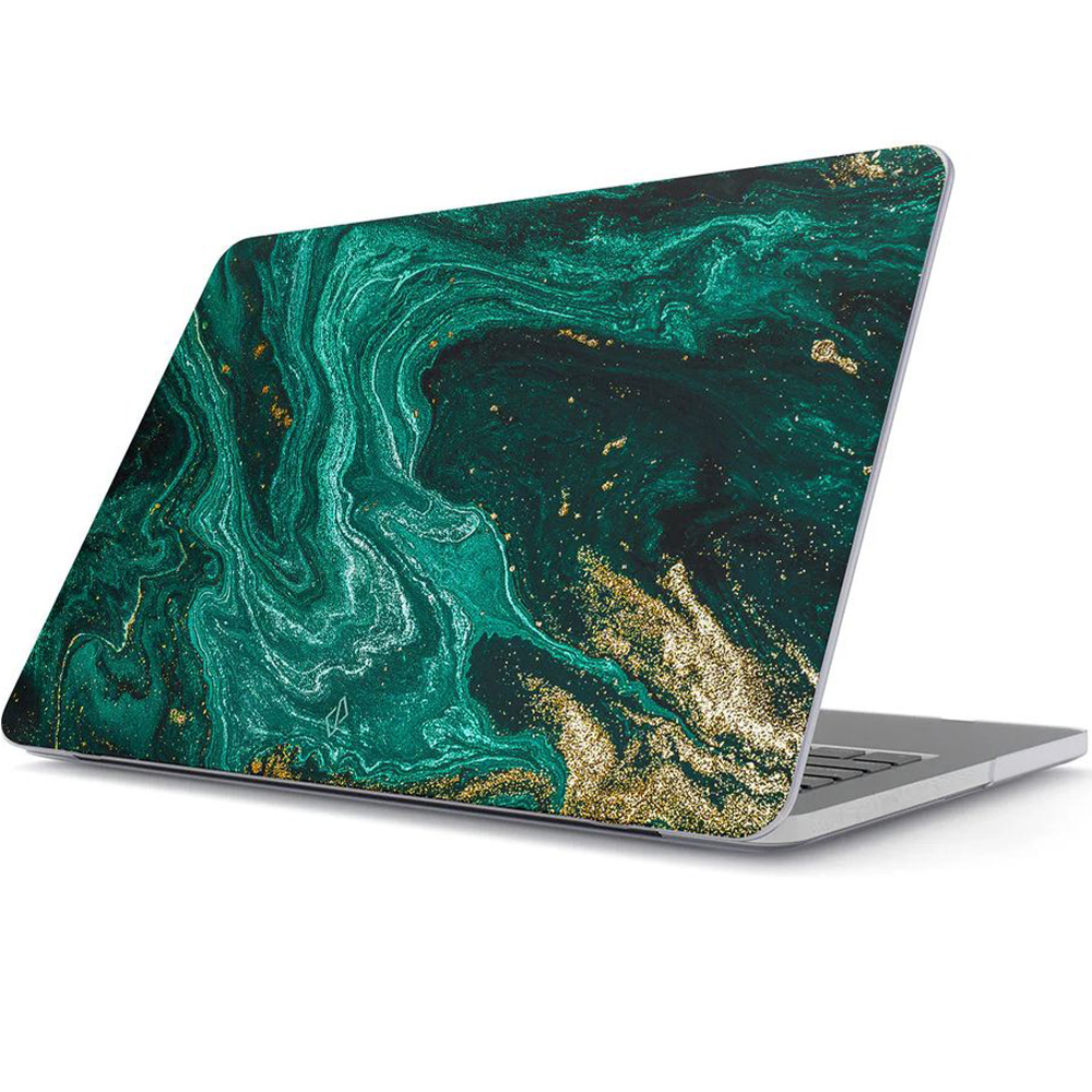 Ekskluzywne etui Burga Emerald Pool Tough do laptopa Macbook Air 13.6 z procesorem M3 / M2, wielokolorowy morski